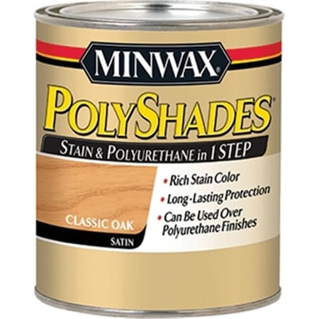 Minwax 61370 1 qt. Satin Classic Oak 370 Polyshades MI327825